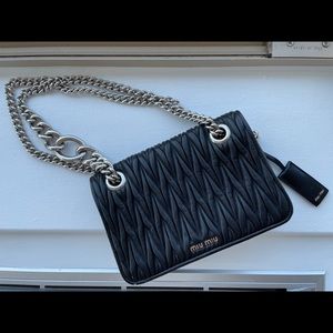 Miu Miu lamb-skin leather crossbody shoulder bag